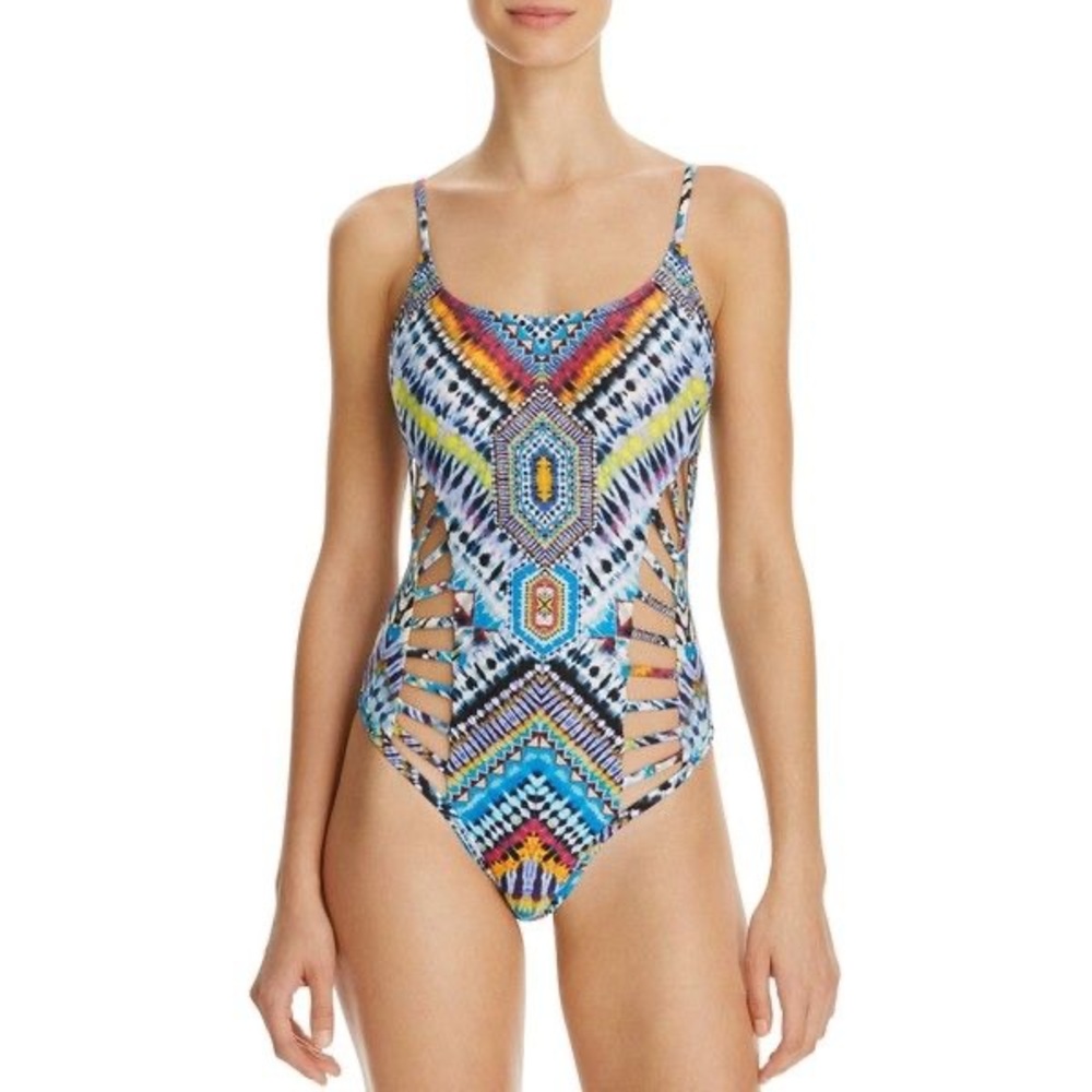 Red Carter Cutout One Piece Swimsuit
